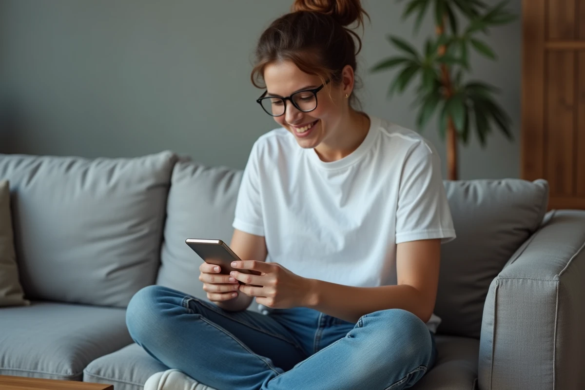 Jeune utilisateur consultant son smartphone pour récupérer l'accès à son compte mel ouvert académie de Versailles